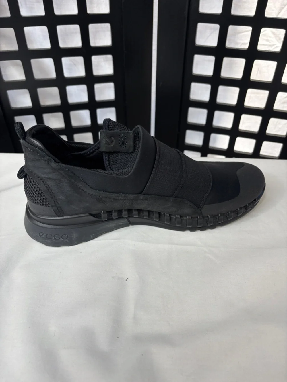 👇  🖤 ECCO Zipflex Sneakers Women's EU 38 US 7.5–8 Black Slip On Comfort 🖤 - Picture 7 of 13